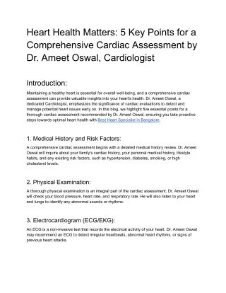 Heart Health Matters_ 5 Key Points for a Comprehensive Cardiac Assessment by Dr