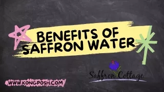 benefits of saffron water