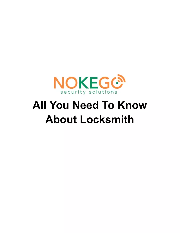 all you need to know about locksmith