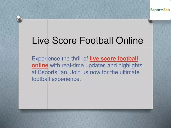 live score football online