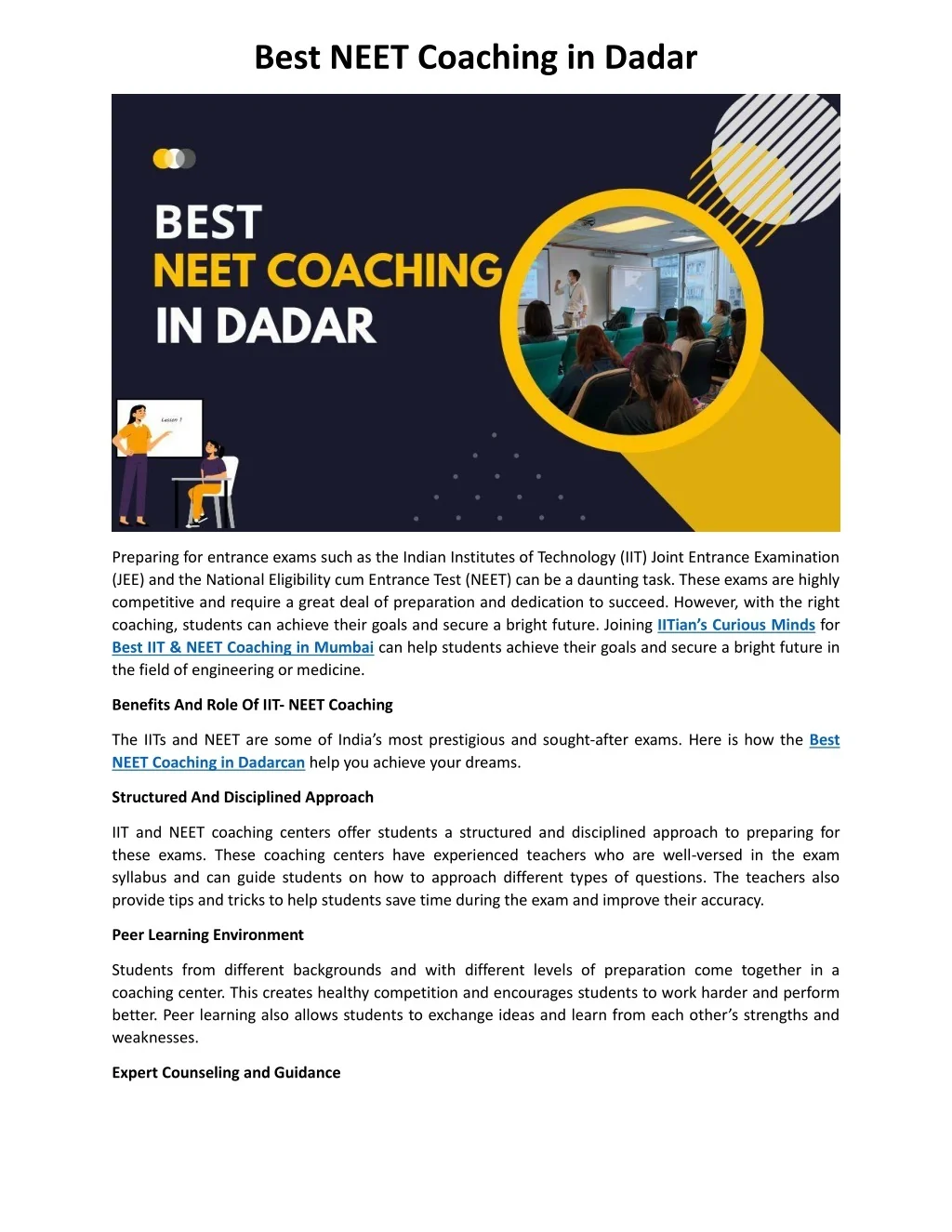 PPT - Best NEET Coaching In Dadar PowerPoint Presentation, free ...