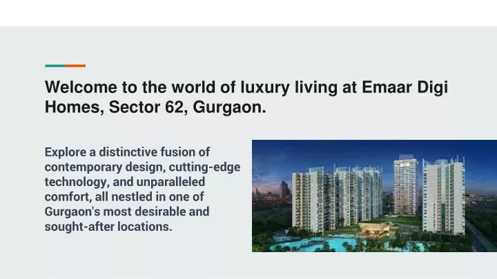 welcome to the world of luxury living at emaar digi homes sector 62 gurgaon