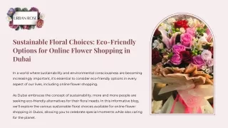 Sustainable Floral Choices: Eco-Friendly Options for Online Flower Shopping in D