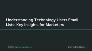 Understanding Technology Users Email Lists: Key Insights for Marketers