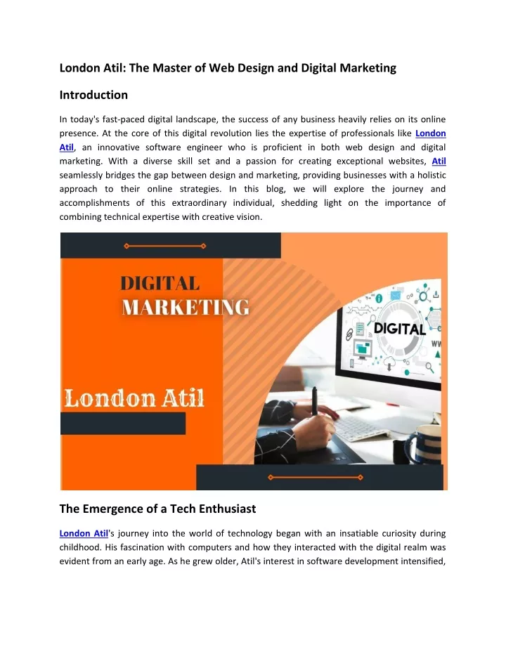 london atil the master of web design and digital