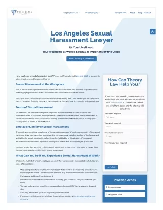 Sexual Harassment Lawyer Los Angeles | Theory Law APC
