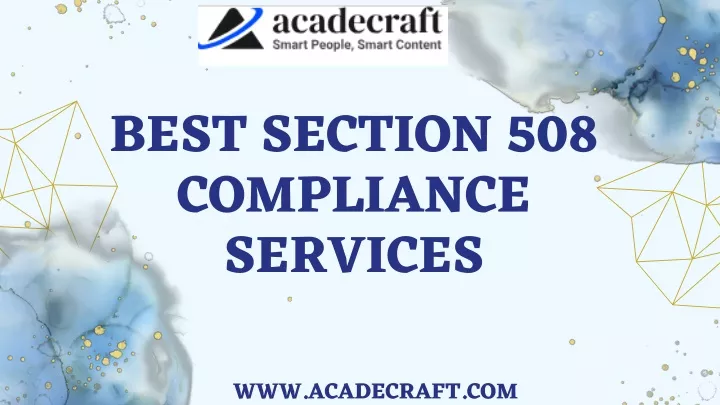 best section 508 compliance services