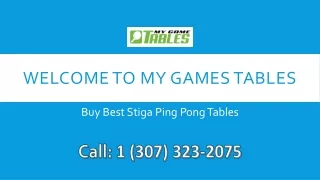 Buy Online Stiga Ping Pong Tables for Home