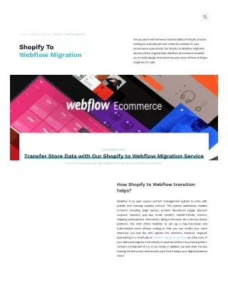 Shopify to Webflow Migration Service - TRooInbound