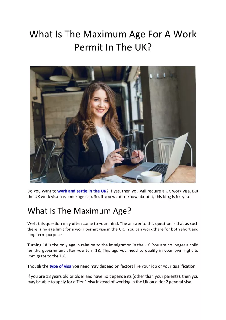 what is the maximum age for a work permit