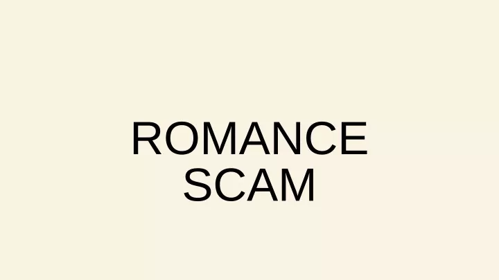 romance scam