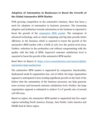 adoption of automation in businesses to boost
