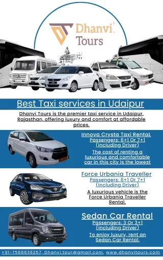 Best Taxi services in Udaipur
