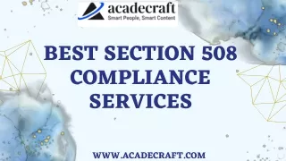 Best section 508 compliance services