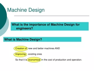 machine design