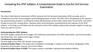 unraveling the upsc syllabus a comprehensive