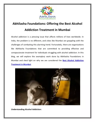abhilasha foundations offering the best alcohol