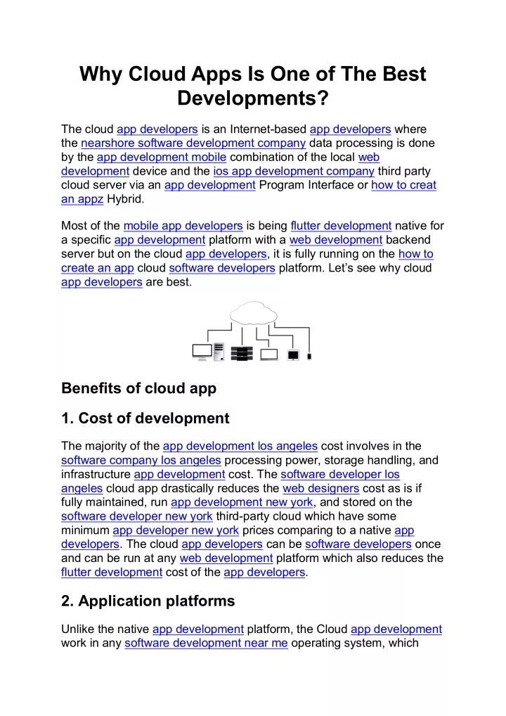 why cloud apps is one of the best developments
