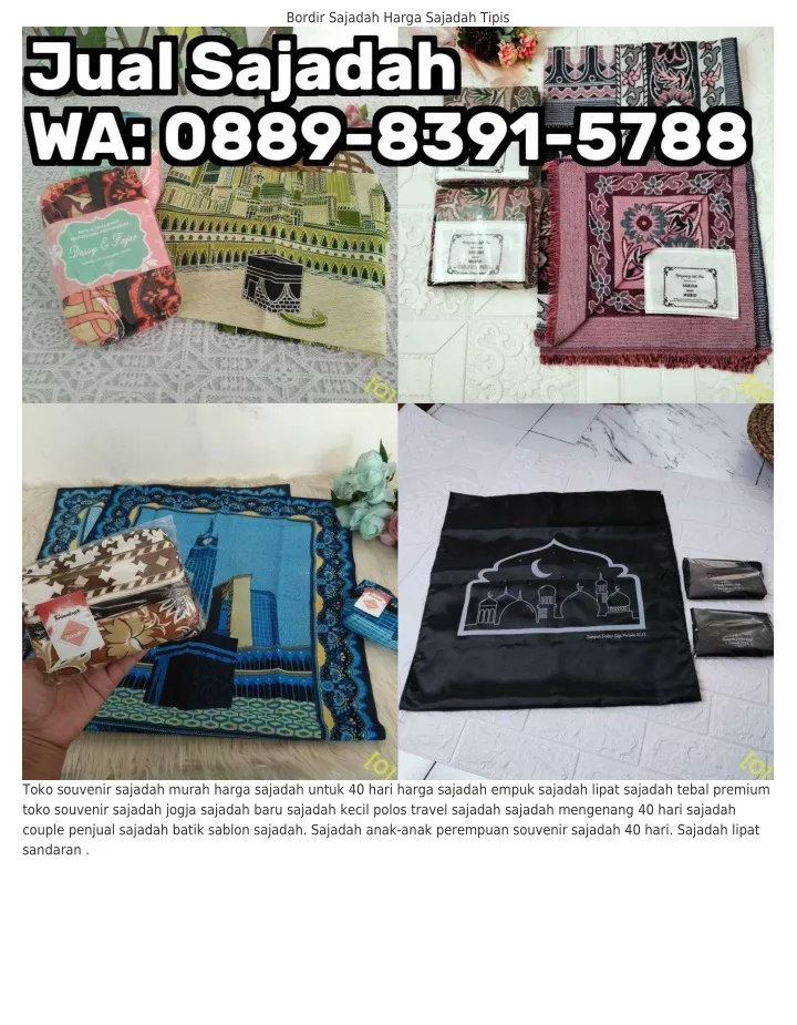 bordir sajadah harga sajadah tipis