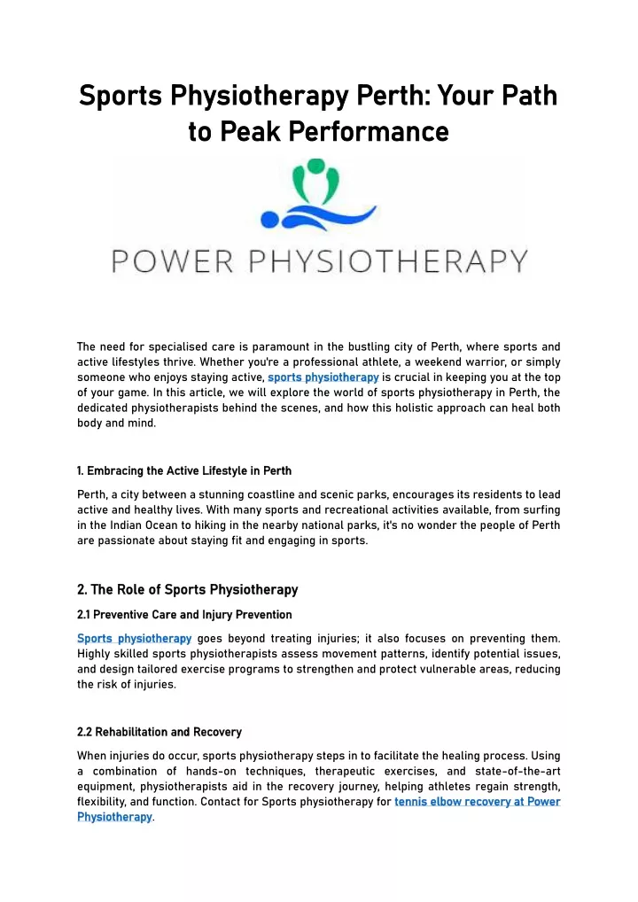 sports physiotherapy perth your path sports