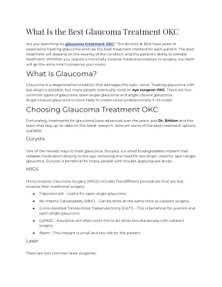 Ppt - What Is The Best Glaucoma Treatment Centre In India Powerpoint 