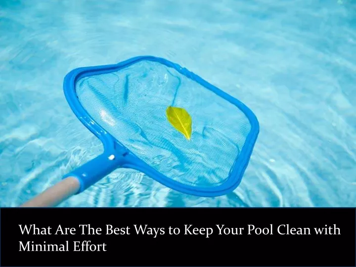 what are the best ways to keep your pool clean