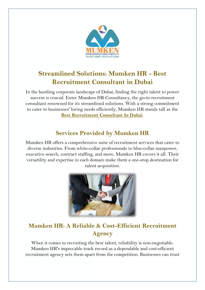 streamlined solutions mumken hr best recruitment