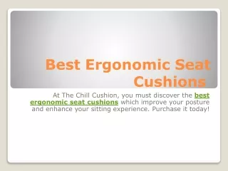 Best Ergonomic Seat Cushions