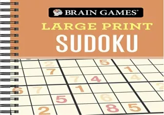 Kindle (online PDF) Brain Games - Large Print Sudoku (Orange)
