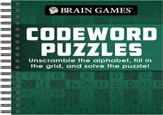PDF Download Brain Games - Codeword Puzzle: Unscramble the Alphabet, Fill in the