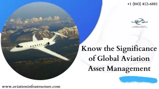 Know the Significance of Global Aviation Asset Management