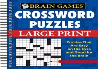 Ebook (download) Brain Games - Crossword Puzzles - Large Print (Blue)