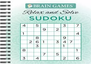 Download PDF Brain Games - Relax and Solve: Sudoku (Teal)