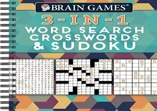 Download (PDF) Brain Games - 3-In-1: Word Search, Crosswords Sudoku (256 Pages