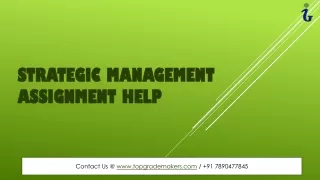 Strategic management assignment help