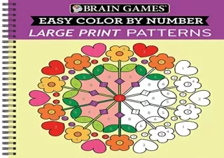 Ebook (download) Brain Games - Easy Color by Number: Large Print Patterns (Stres