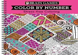 Download PDF Brain Games - Color by Number: Stress-Free Coloring (Pink)