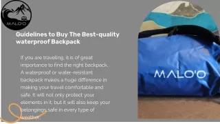 Guidelines to buy the best-quality waterproof backpack