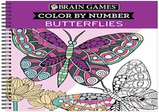 Download PDF Brain Games - Color by Number: Butterflies