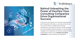 Behind Unleashing the Power of DevOps How Consulting Companies Drive Organizational Success