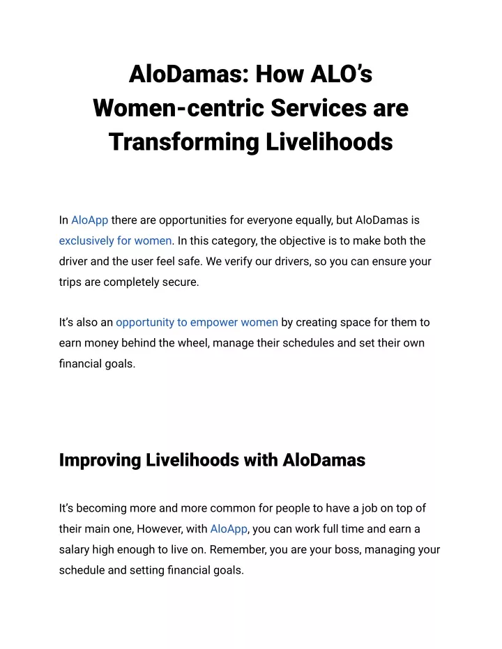 alodamas how alo s women centric services