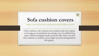 Sofa cushion covers