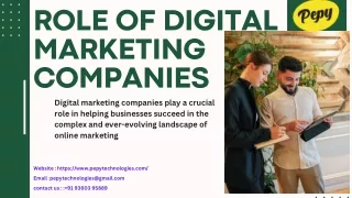Role of digital marketing companies