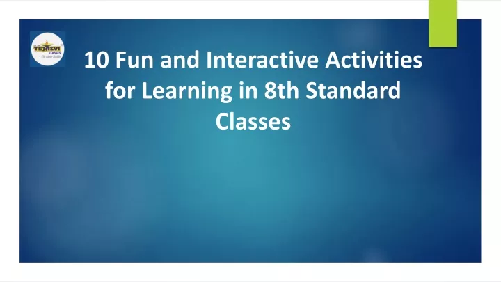 10 fun and interactive activities for learning in 8th standard classes