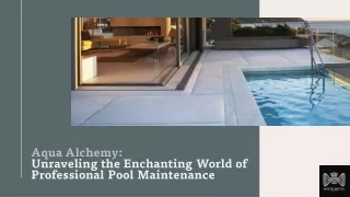 Aqua Alchemy_Unraveling the Enchanting World of Professional Pool Maintenance