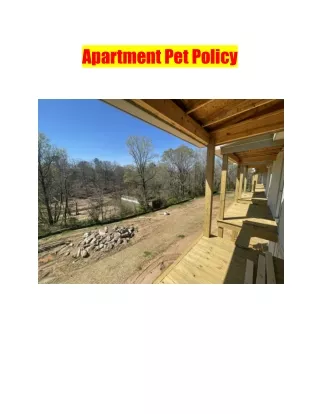 Apartment Pet Policy