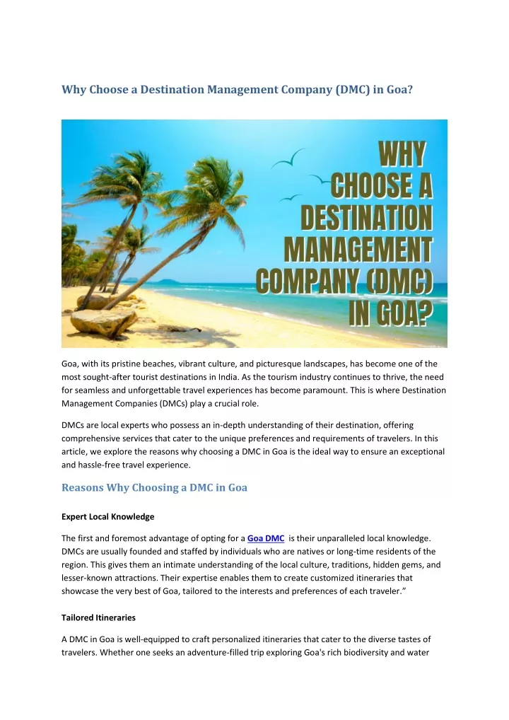 why choose a destination management company