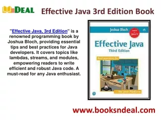 Effective Java 3rd Edition Book