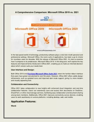 a comprehensive comparison microsoft office 2019
