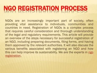 Ngo Registration Process